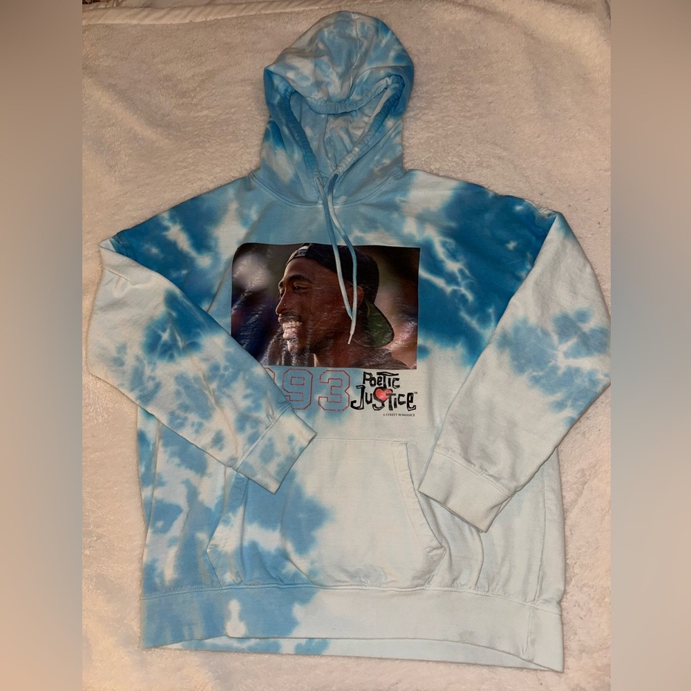 Poetic Justice Tupac Tie Dye‎ Hoodie Size Large